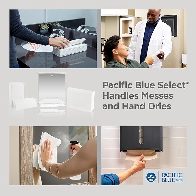 Pacific Blue Select Multifold Premium 2-Ply Paper Towels by GP PRO, 125 Paper