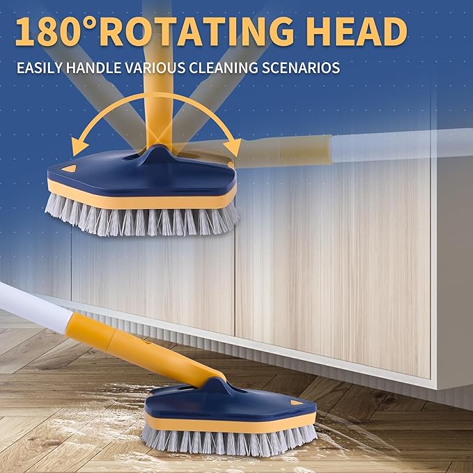 BOOMJOY Tub Scrubber with Long Handle, No Scratch Shower Cleaning Brush