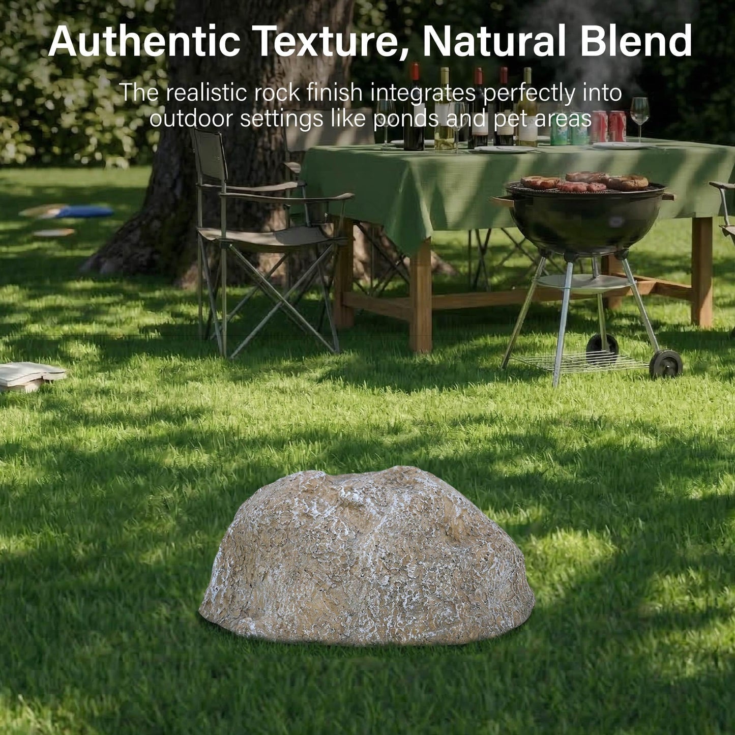 NUPICK Small Fake Rock Cover, Gray Artificial Landscape Rocks for Sprinkler Valves, 13"x10"x5" Lightweight & Durable Outdoor Decorative Stones for Garden, Pipeline, Patio, Poolside & Porch