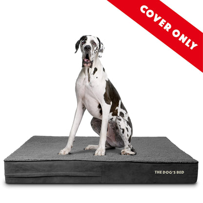 Replacement Outer Cover (No Mattress) for The Dog's Bed Orthopaedic, Washable Plush Fabric, XXL 137 x 91 x 15cm (Grey Plush)