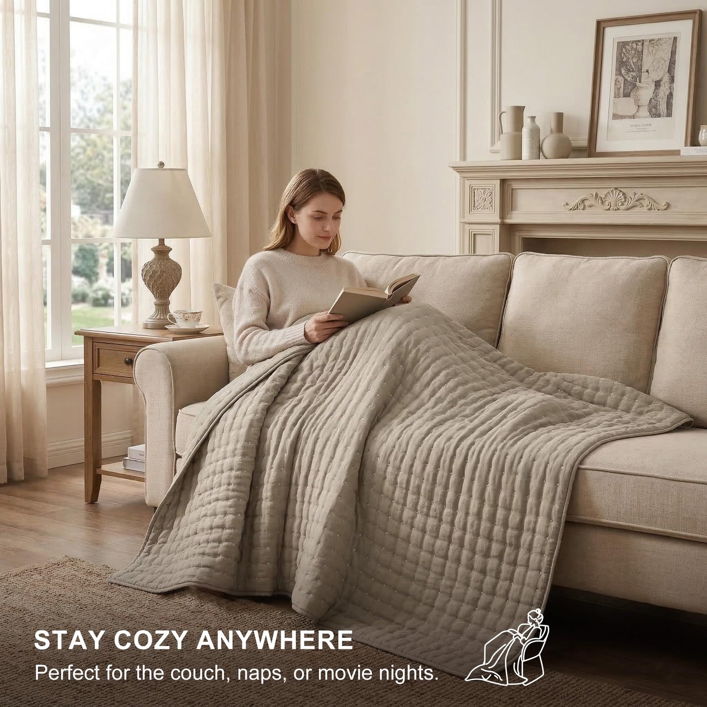 WDCOZY Dark Grey Queen Size Quilt Bedding Sets with Pillow Shams, Deep Lightweight Bedspread Coverlet, Quilted Blanket Thin Comforter Bed Cover, All Season Summer Spring, 3 Pieces, 90x90 inches