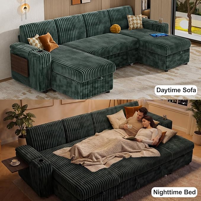 Vipbear 108" Modular Sectional Sleeper Sofa