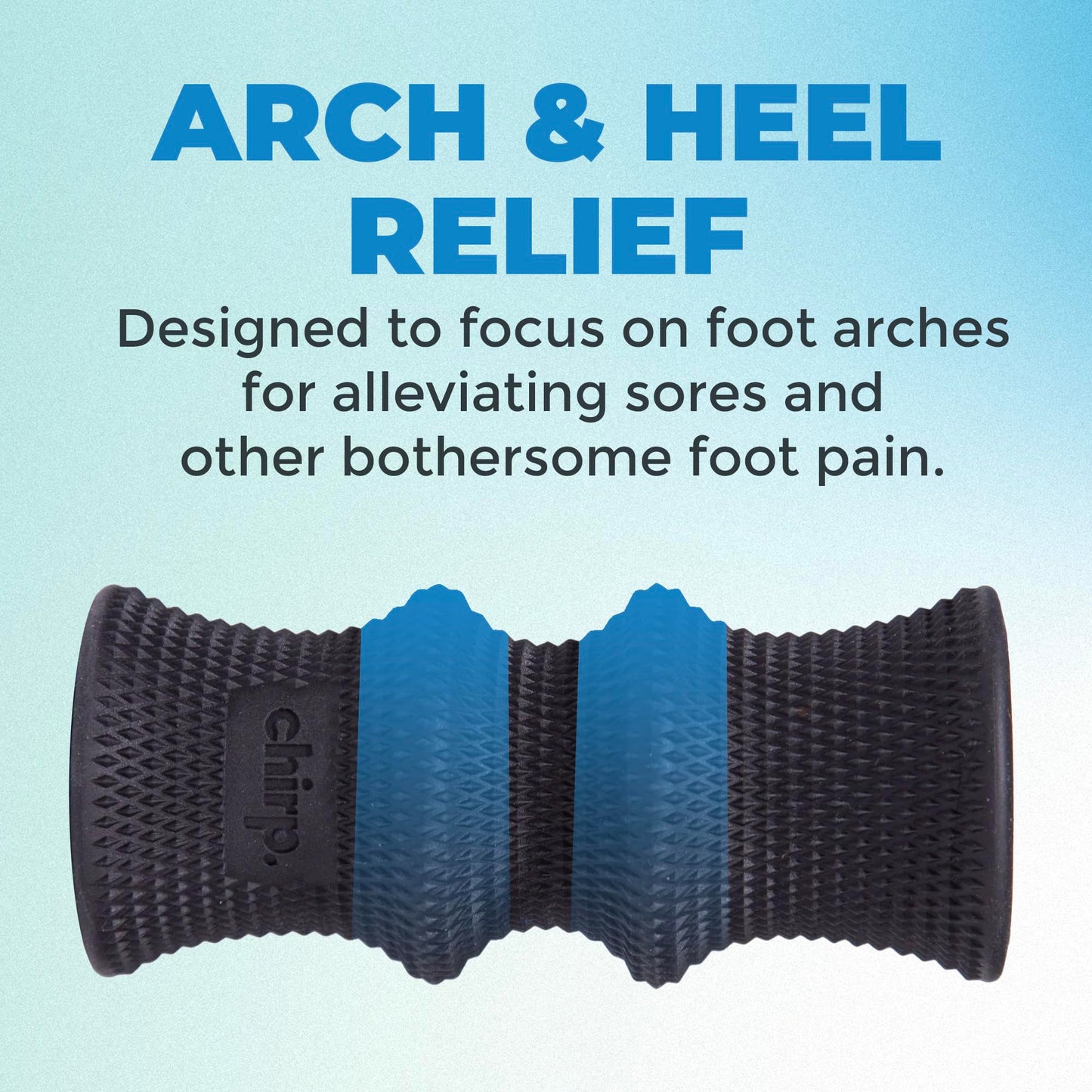Chirp Wheel Foam Roller - Targeted Back & Neck Pain Relief, Muscle Massage, Trigger Point Therapy, High-Density Foam Tool for Physical Therapy, Stretching & Exercise, 500lbs Capacity, 2 Inch Mint