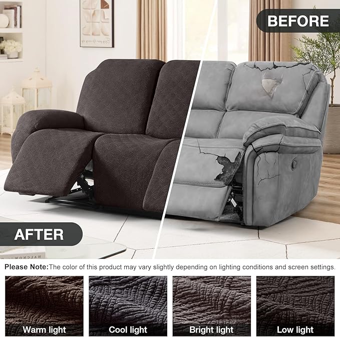 Timeles Recliner Covers for 3 Seater Reclining Couch Covers Sofa Slipcover