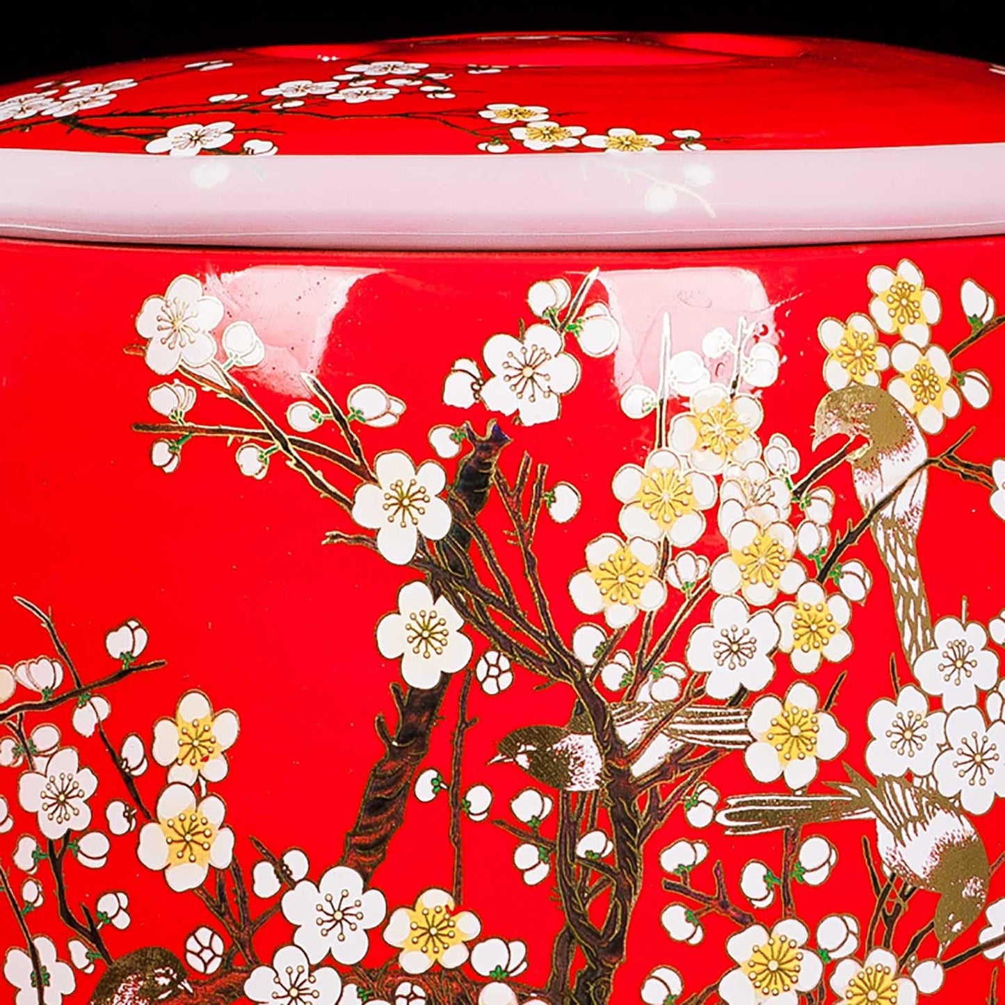 Large Ceramic Jar For Rice Ceramic Rice Bucket Ceramic Rice And Grain Storage Container With Lid Rice Containe Rice Storage Bins Rice Storage Box for Flour/Coffee/Nuts/Tea Moisture-Proof(Red,Capacity: