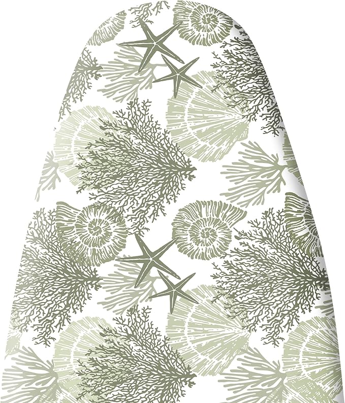 Extra Thick Ironing Board Cover and Pad, Coastal Summer Beach Coral Starfish