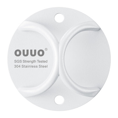 OUUO 304 Stainless Steel Wall Mount Anchor for Resistance Bands & Home Workout Straps, One-Piece Design Ceiling Bracket, Powder Coated Hook for Indoor & Outdoor Use (White)