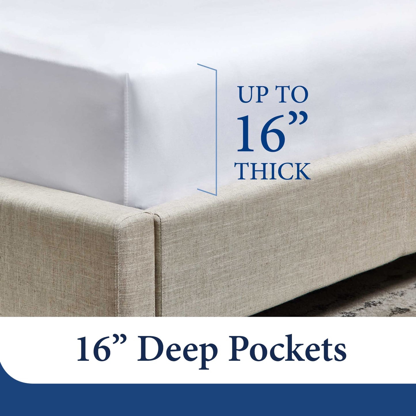 Cosy House Collection Everyday 1500 Series Bed Sheet Set - Ultra Soft & Cool Hotel Luxury Bedding - Deep Pocket - Wrinkle, Stain and Fade Resistant - 4 Piece Set (Queen, Midnight Blue)