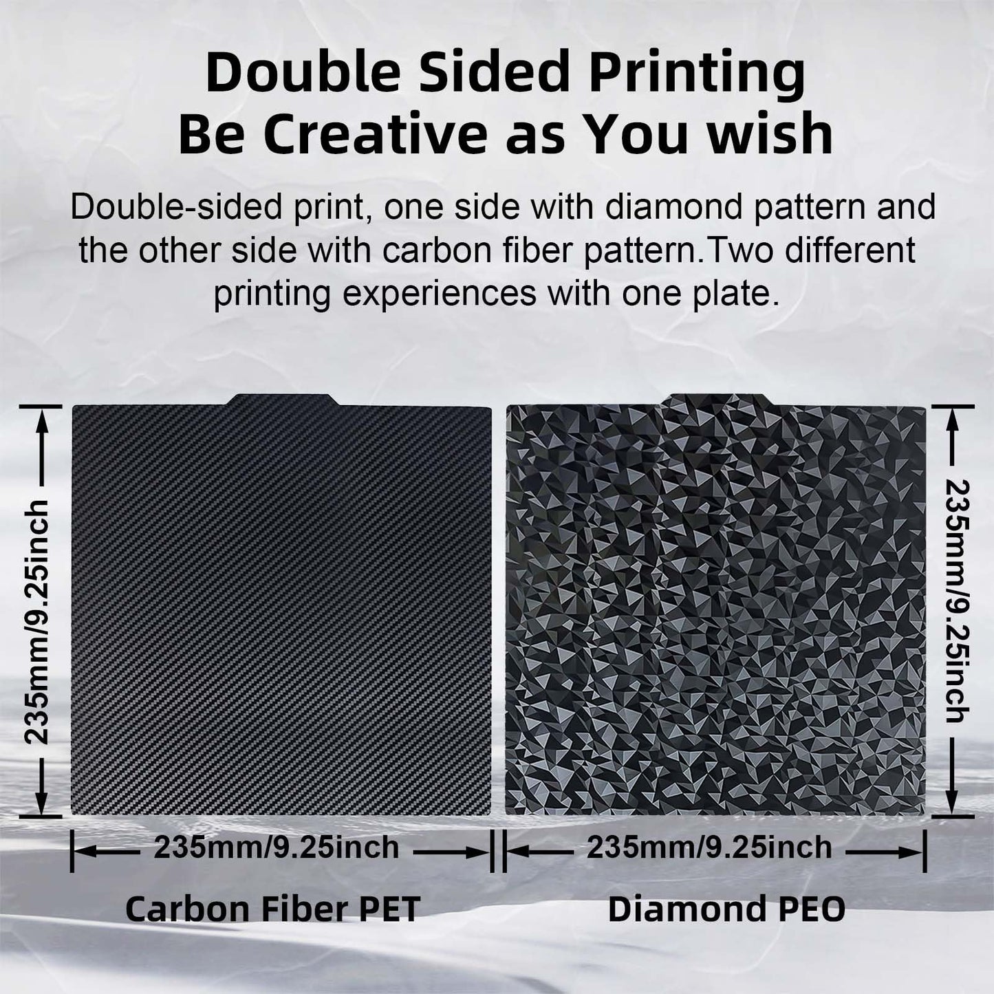 IdeaFormer Smooth PEO PET Build Plate 235x235mm, PEO PET Spring Steel Sheet with Magnetic Build Plate for Ender 3/Ender 3 Pro/Ender 3 Neo/Ender 3 V2/Ender 5/Ender 5 Pro for Elegoo Neptune 3/4/5 Pro