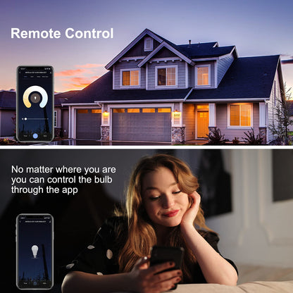 ANTELA Smart Bulb E27 Alexa WiFi Light Bulbs, 9W 1000LM LED Screw Bulb 2700K-6500K RGB Multicolored Dimmable, Smart Life App Control, Compatible with Alexa, Google Home, No Hub Required, 2 Packs