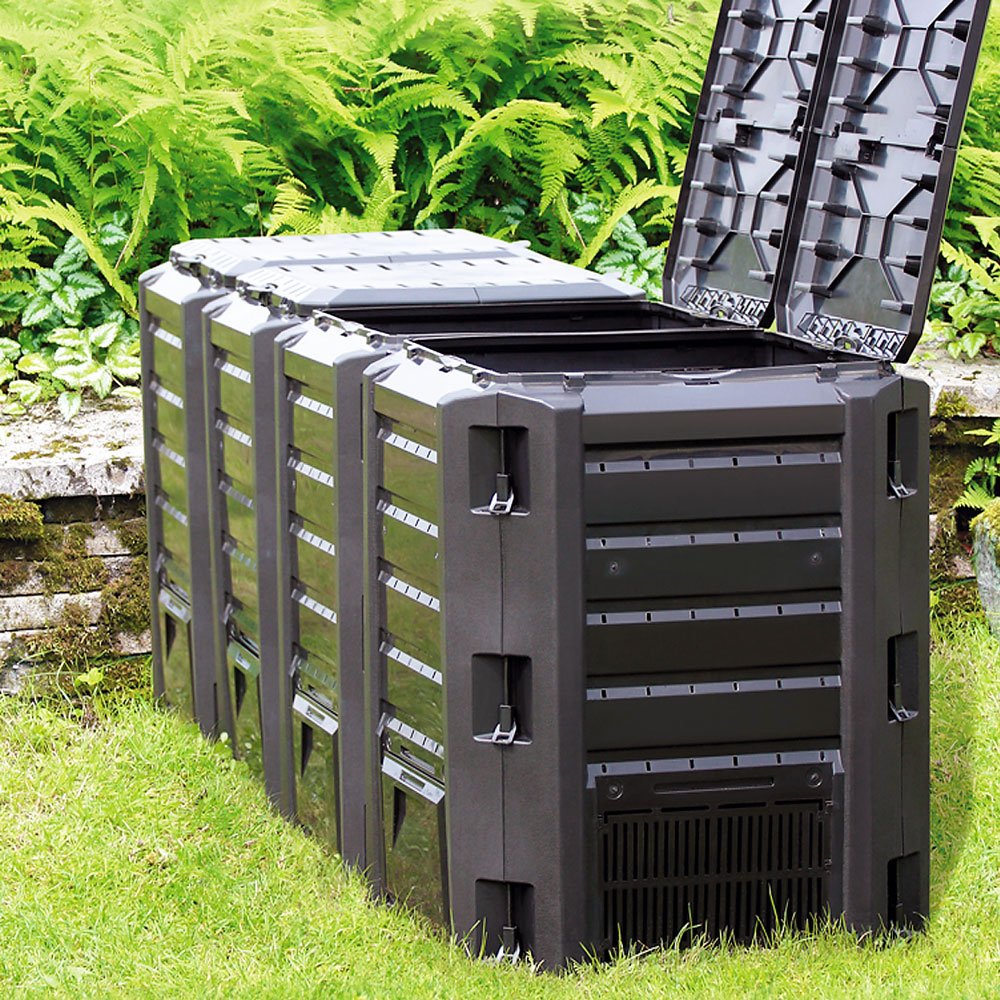 DEUBA® 800 Litre Garden Composter Bin | Composting Waste Box | Recycling | Dog Waste | Food Caddy | Worm Farm | Outdoor Compost Eco Storage Bins | Large