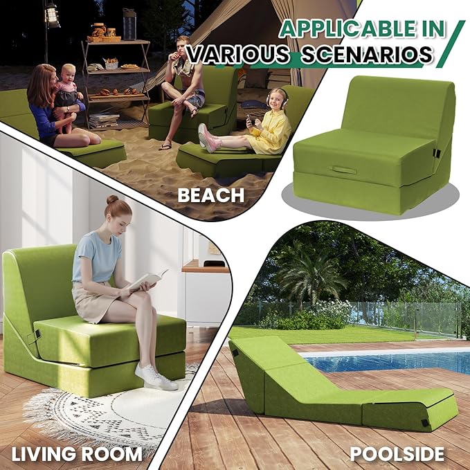 jela Outdoor Sofa, Waterproof Folding Lounge Chair and Sofa, UV Resistant Patio