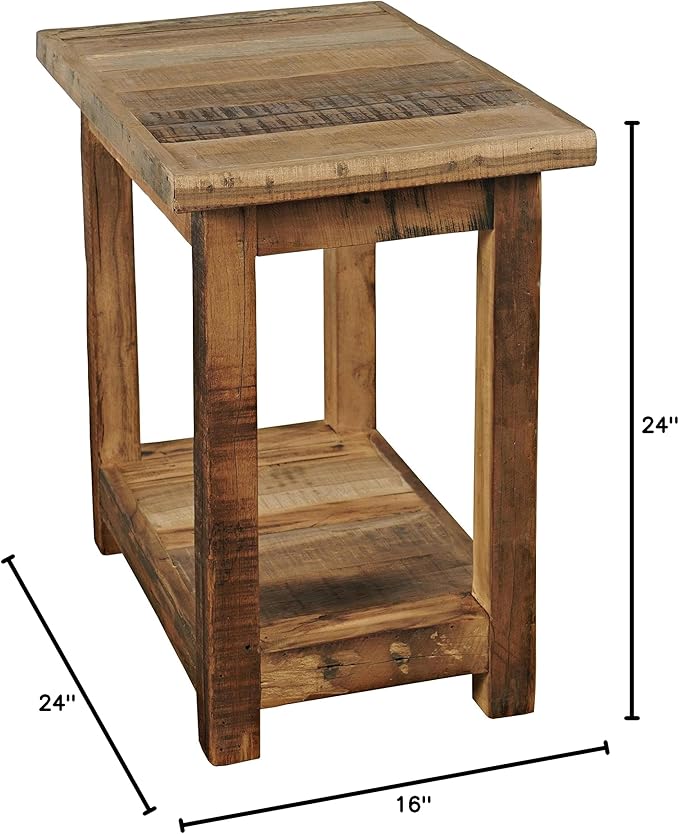 Jofran Reclaimed Acacia Wood Chairside End Table