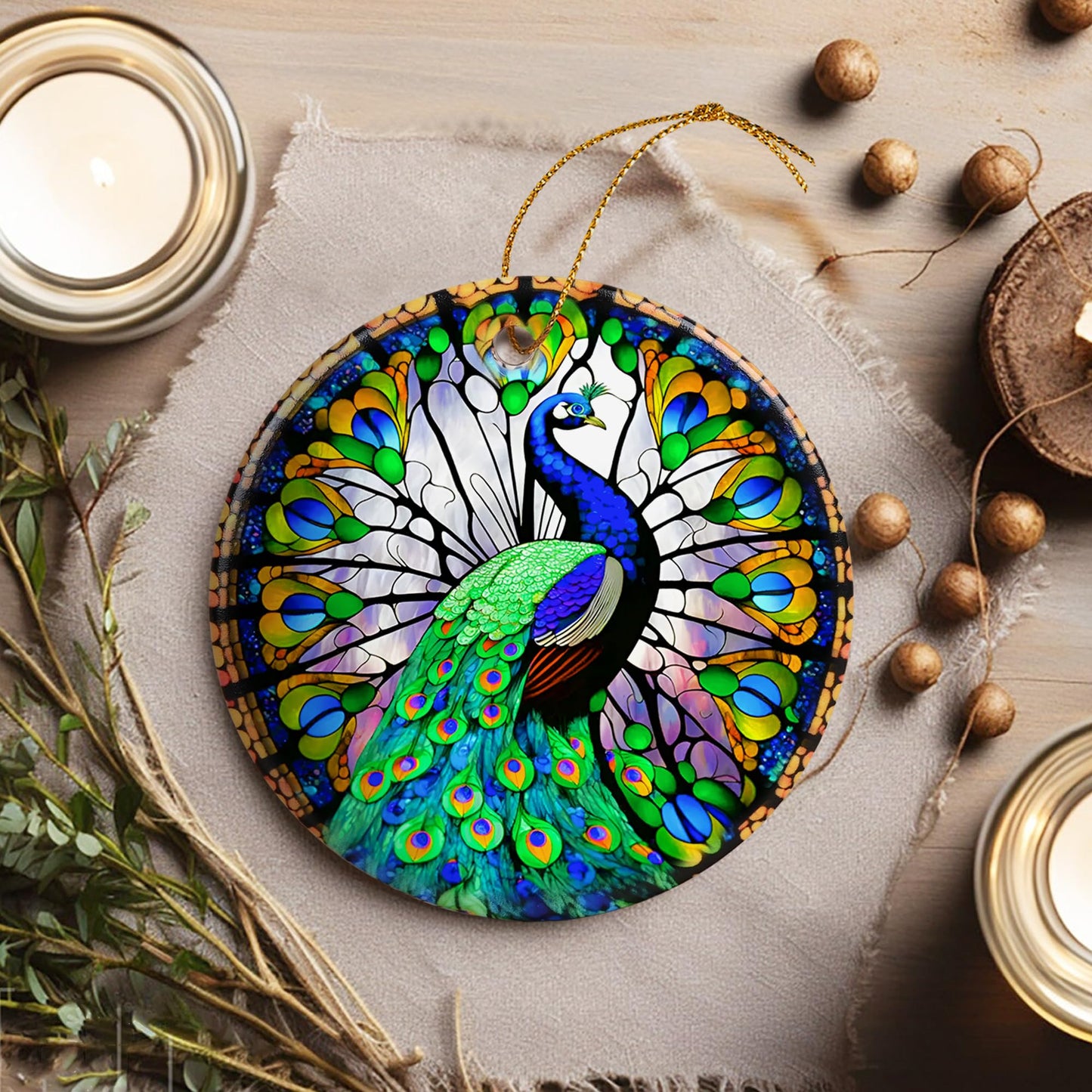 Touber Peacock Christmas Ornament, Christmas Ornaments for Tree, Christmas Tree Decor, Holiday Ornament