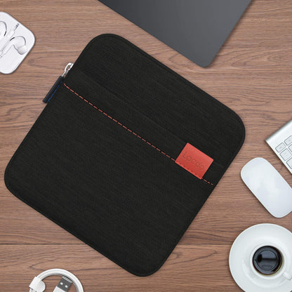 Lacdo Shockproof External CD DVD Hard Drive Sleeve Bag Pouch for Burner Player Writer Blu-Ray Apple USB SuperDrive, VersionTech/Asus/Dell/LG/HP Portable Protective Storage Carrying Case,Black