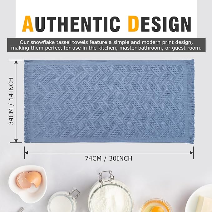 YoulerTex Luxury Decorative Hand Towels Bathroom: 2 Packs 14X30 100% Cotton