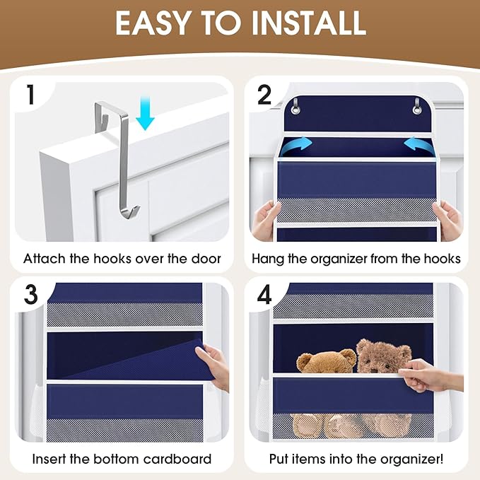 1 Pack Over The Door Organizer, Hanging Storage Organizer