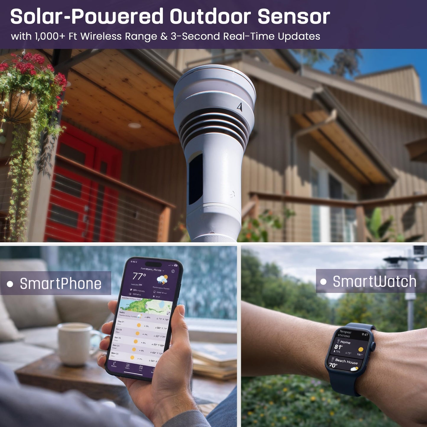 Tempest Weather Station with Built-in Wind Meter, Rain Gauge, and Accurate Weather Forecasts, Wireless, App and Alexa Enabled