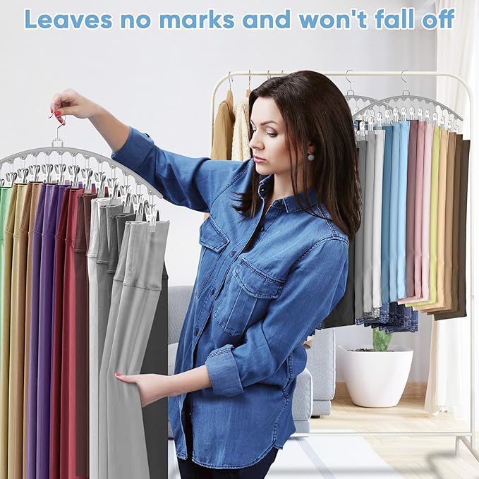 3 Pack Legging Organizer for Closet Hanging, Pants Hangers