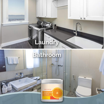 SMELLS BEGONE 15 oz Air Freshener Odor Absorber Gel - Absorbs Odor from Bathrooms, Cars, Pet Areas, Boats & RVs - Made with Essential Oils - Energizing Citrus Scent