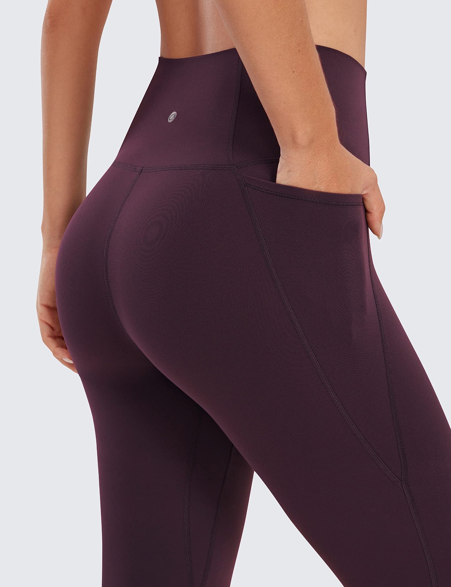 CRZ YOGA Womens Butterluxe Workout Leggings 28 Inches - High Waisted Gym Yoga Pants with Pockets Running Buttery Soft