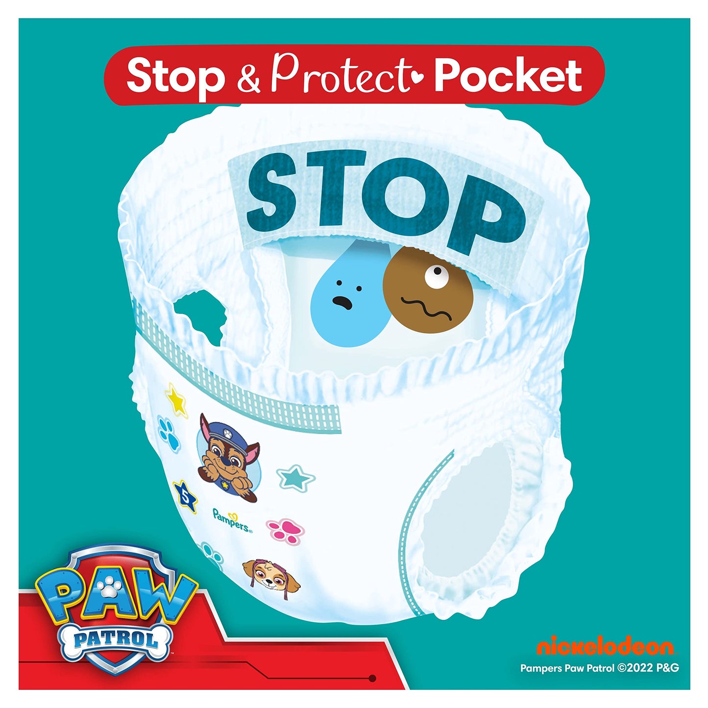 Pampers Baby-Dry Nappy Pants Paw Patrol Edition Size 6, 138 Nappies, 14kg-19kg, with Our 360° Pants Fit to Help Prevent Leaks