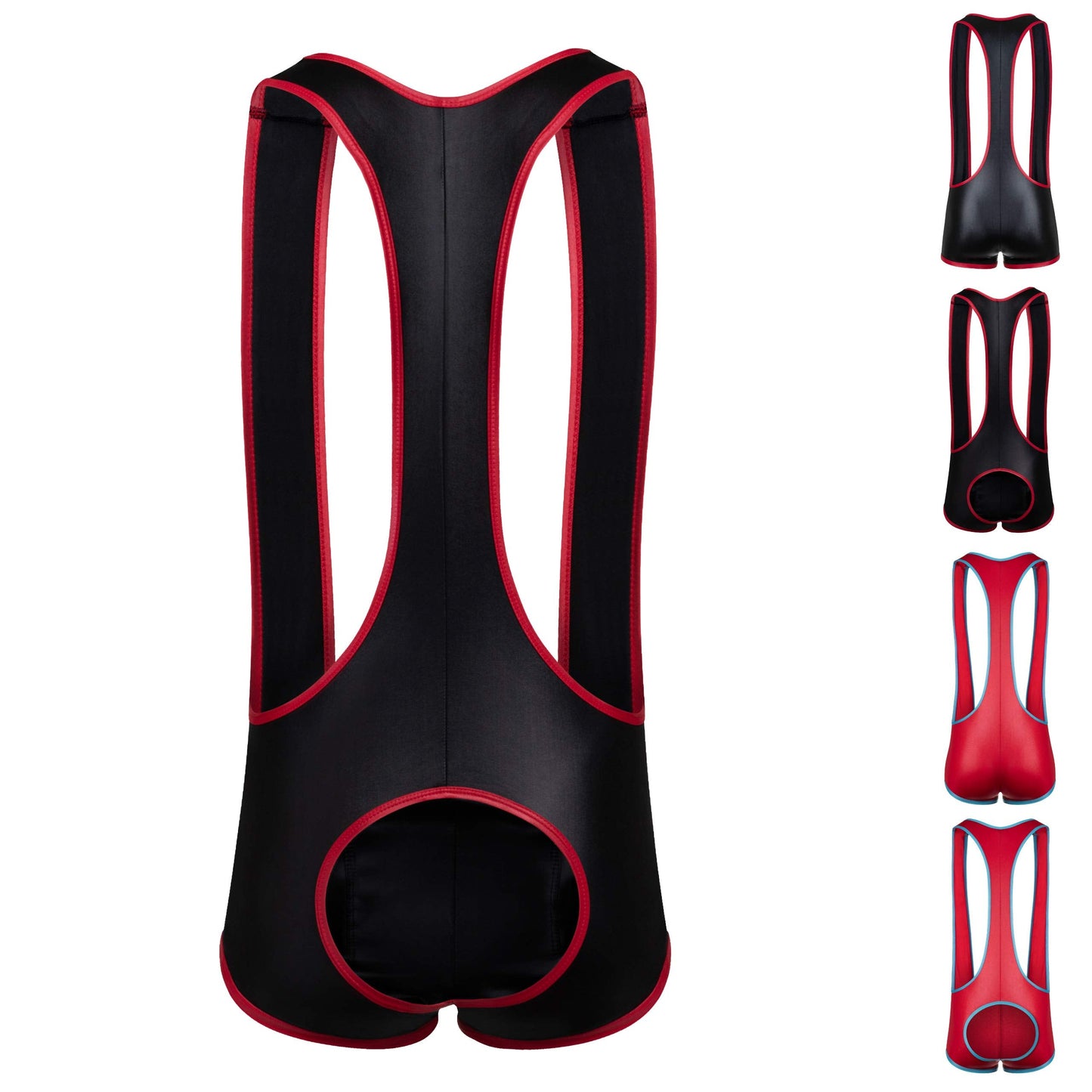 Gruff Pup Impulse Singlet (Black/Red - Assless, Medium)