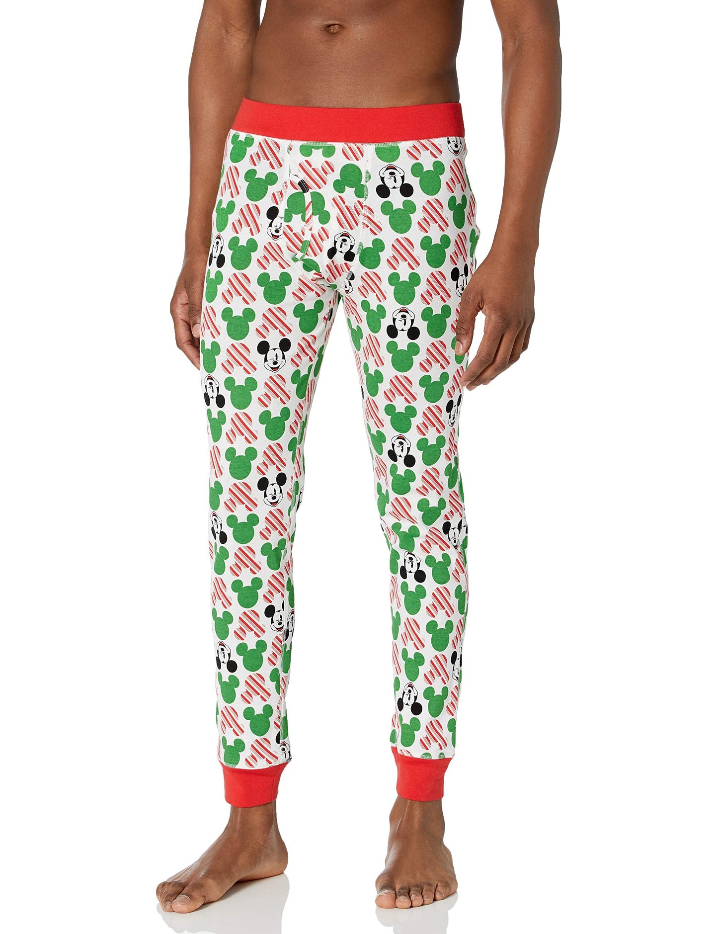 Amazon Essentials Disney | Marvel | Star Wars Men's Snug-Fit Pajama Sleep Sets, Mickey Holiday - Mens Snug-fit, Small