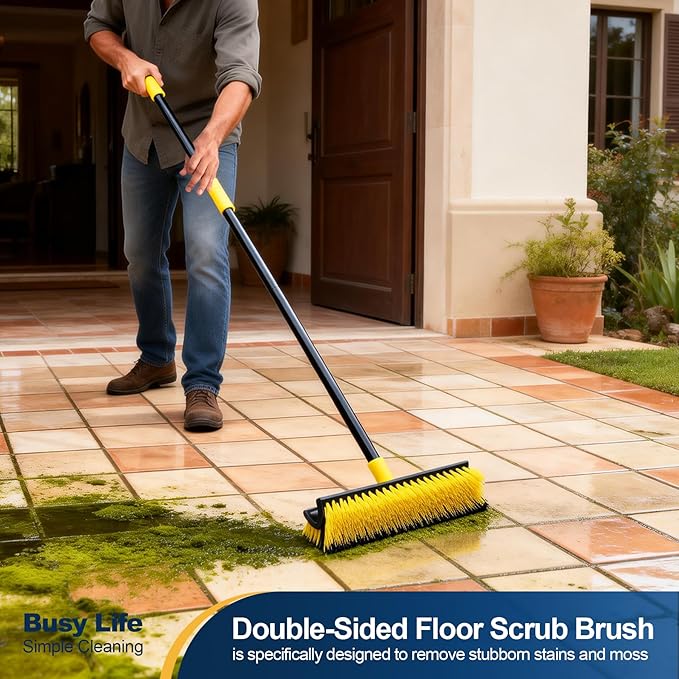 Yocada Double-Sided Floor Scrub Brush Triangle Brush Corner Crevice Cleaning