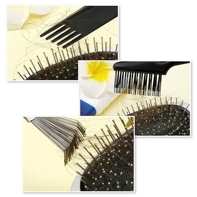 Boao 2 Pieces Hair Brush Cleaning Tool Comb Cleaner Brush Mini Comb Cleaning