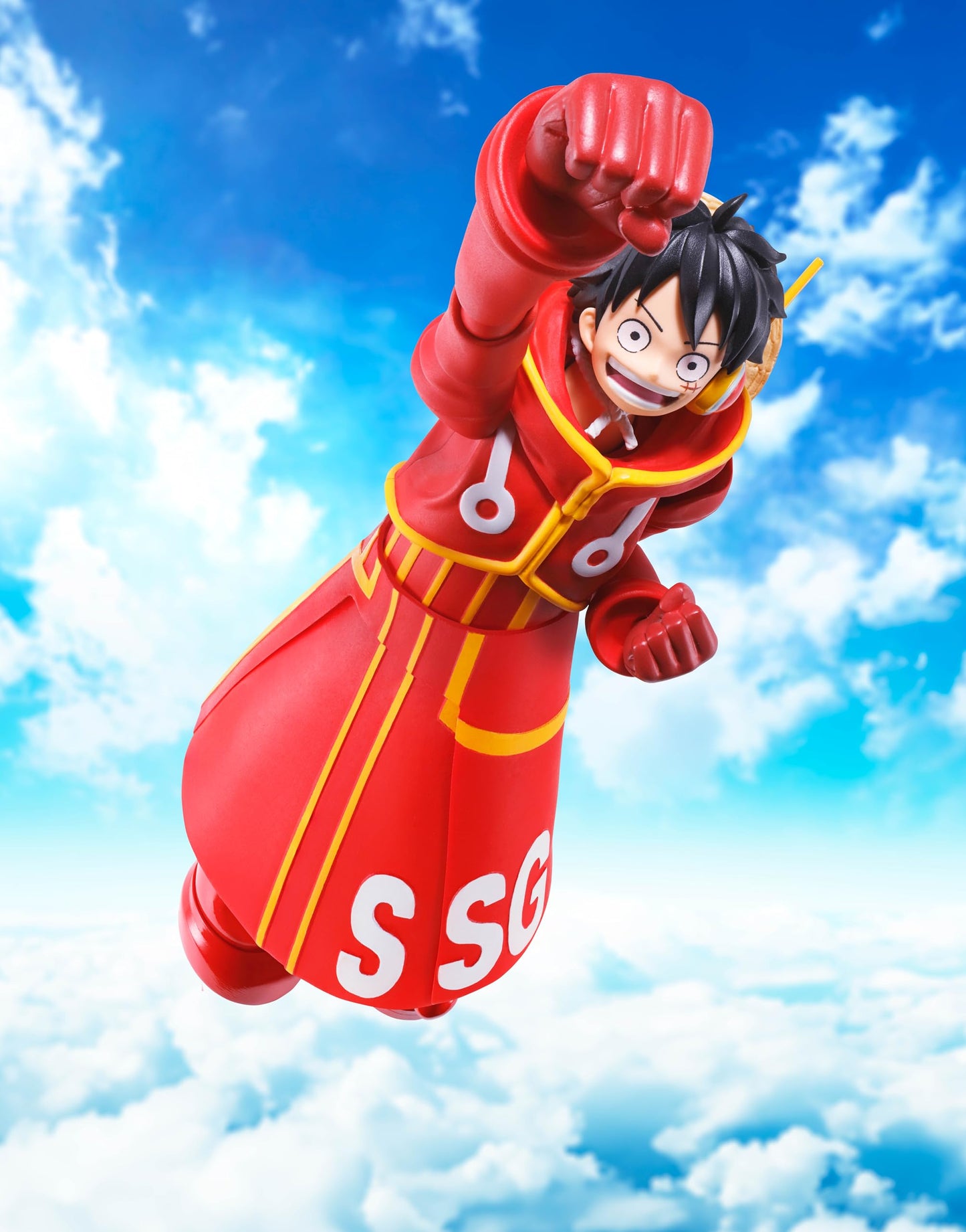 TAMASHII NATIONS S.H. Figuarts One Piece Monkey D. Luffy - Miraishima Egg Head - Approx. 5.9 inches (150 mm), PVC & ABS Pre-Painted Action Figure