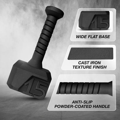 Yes4All Kettlebell Special Shape, Upgraded &Multifunctional for Advanced Training, Solid Cast Iron Powder Coated, Anti Slip Handle Strength Training Equipment