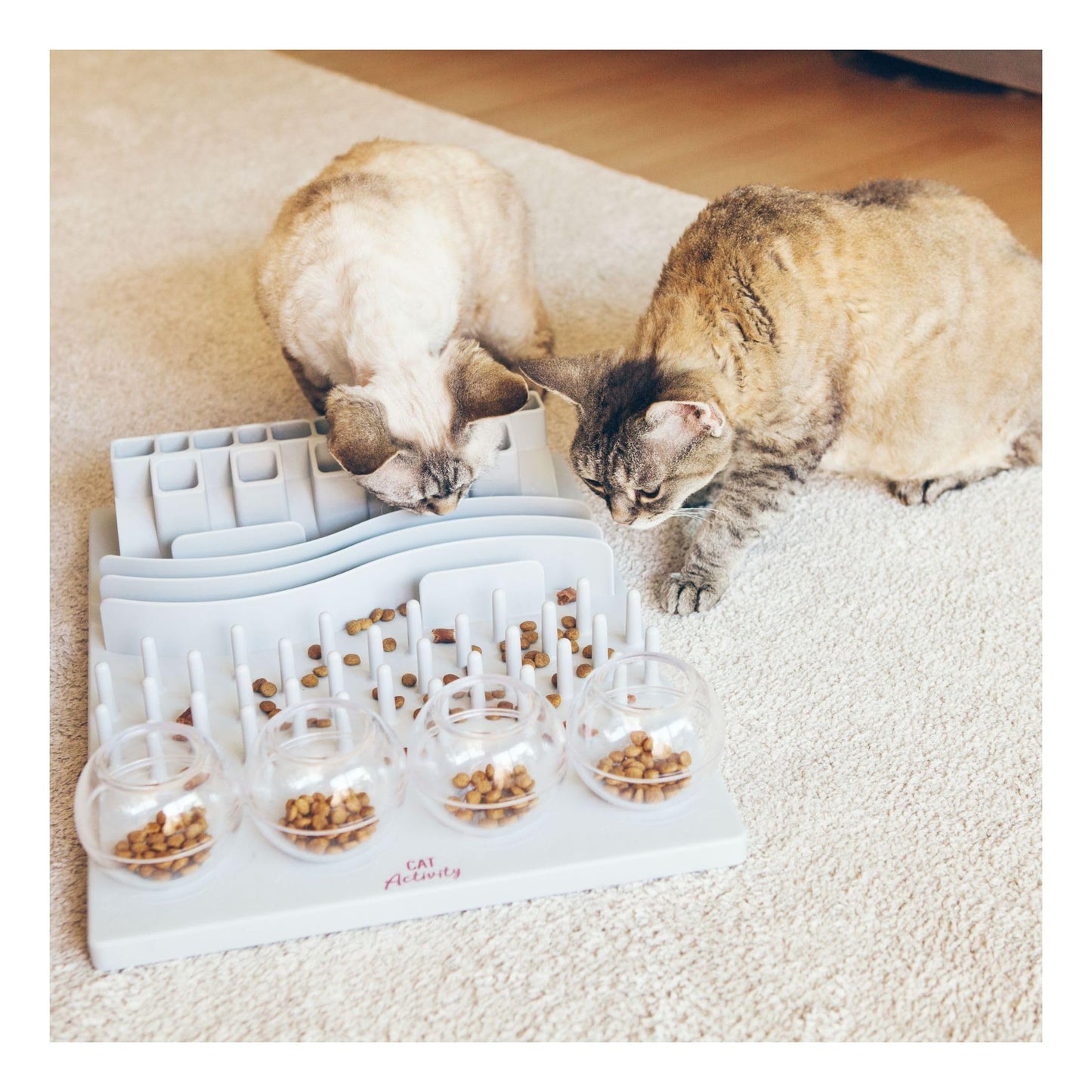 TRIXIE Fun Board Strategy Game for Cats, Puzzle Toy, Treat Dispenser, Interactive Play, Mental Stimulation