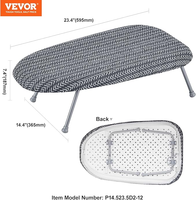 VEVOR Tabletop Ironing Board 23.4 x 14.4, Small Iron Board