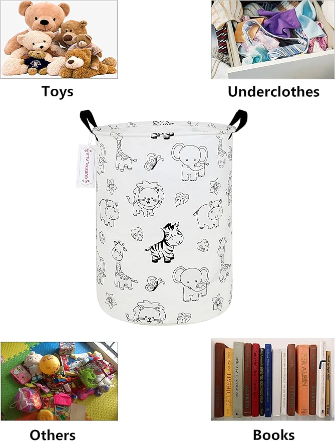 QUEENLALA Large Storage Basket, Laundry Hamper/Bathroom/Home Decor/Collapsible