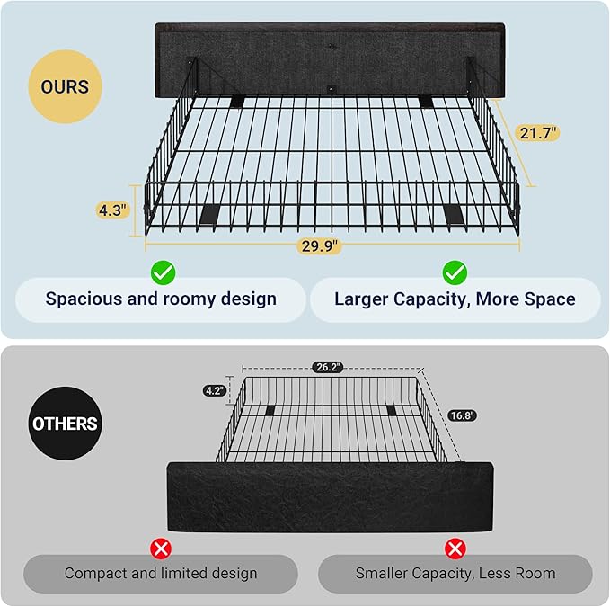 Allewie Upholstered Full Size Platform Bed Frame