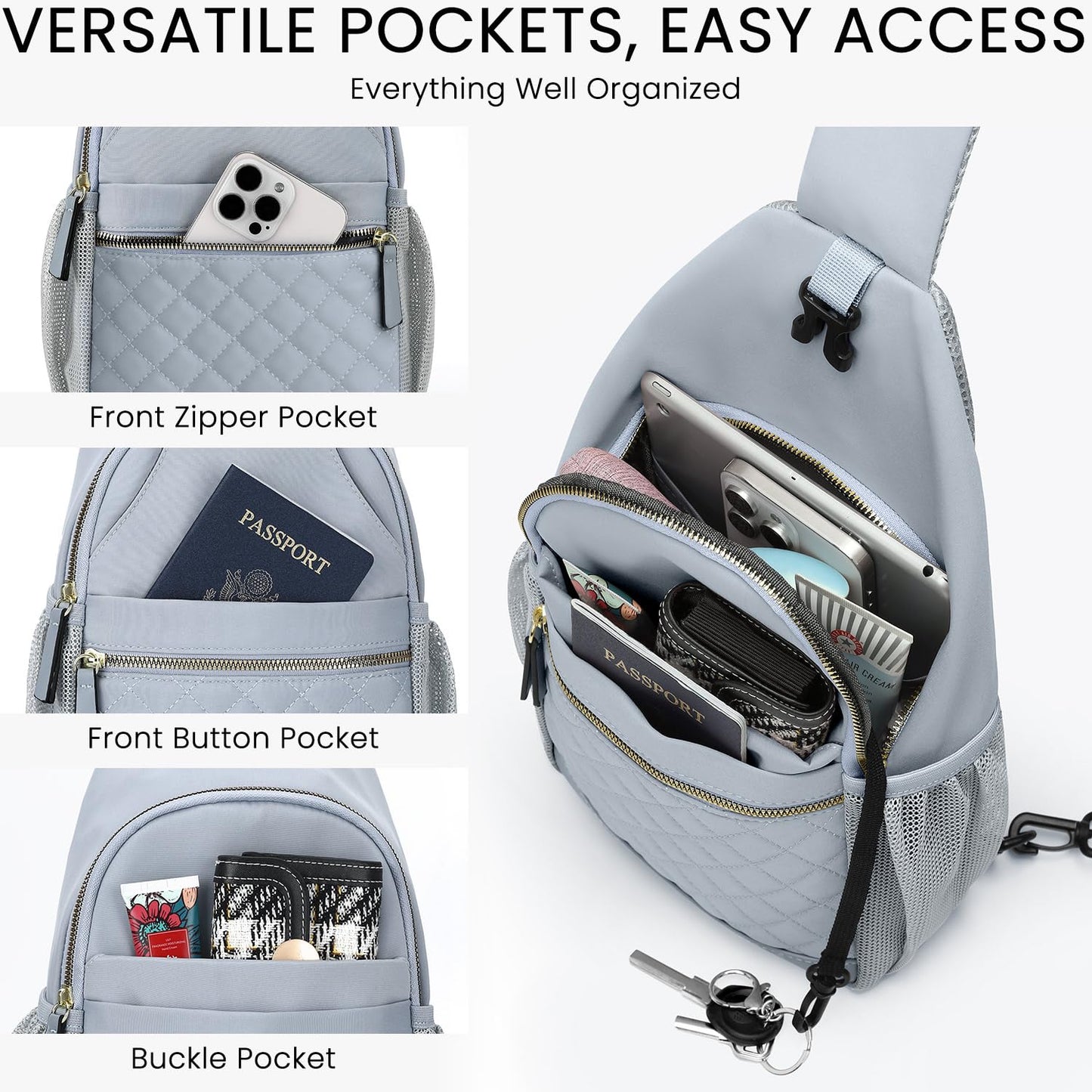 Small Crossbody Purses Bags for Women Men Travel, Chest Sling Bag Women Casual Cross Body Bag for Woman Sling Backpack