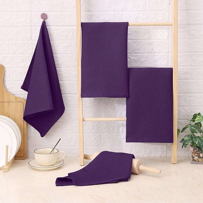 Homaxy 100% Cotton Waffle Weave Kitchen Towels