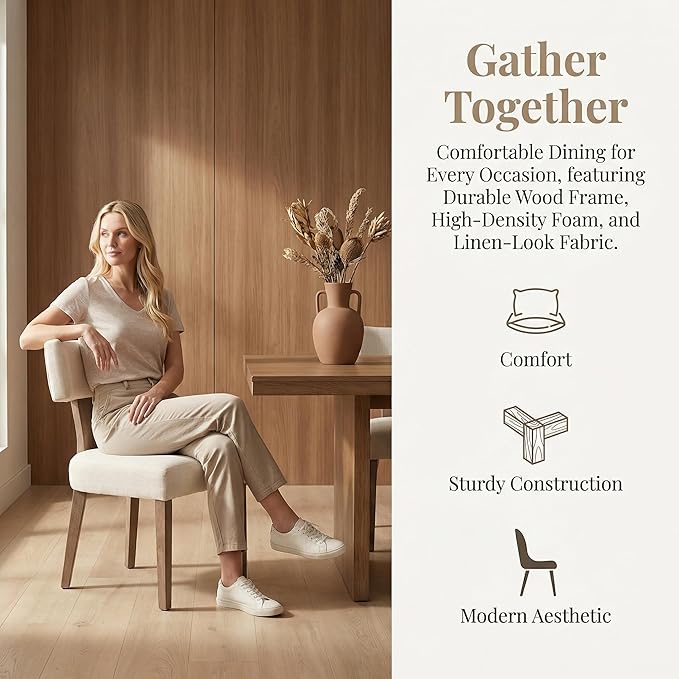 VESCASA Upholstered Farmhouse Dining Chairs