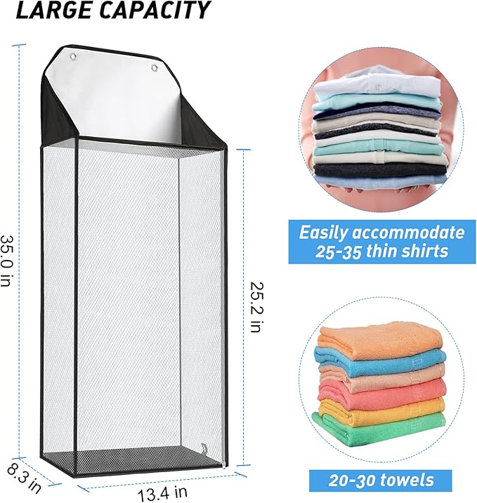 MaxGear Hanging Laundry Hamper, Over the Door Hamper
