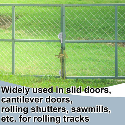 Pasimy 2 Pcs 5'' Sliding Gate Roller Galvanized Steel Pipe Track Roller Gate Hardware Kit for 1 5/8" Pipe Track Fence