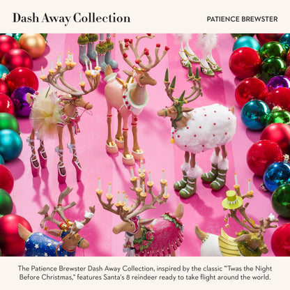 MACKENZIE-CHILDS Patience Brewster Dash Away Christmas Ornament, Indoor Christmas Tree Decoration for Holiday Decor Arrangement, Comet