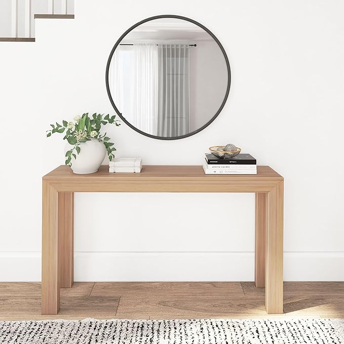 Plank+Beam Modern 56 Inch Console Table, Solid Pine Wood Entryway Table