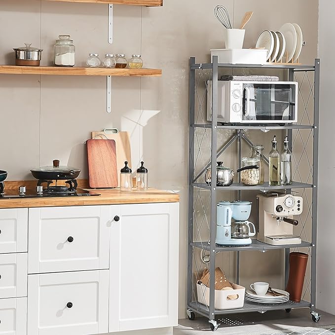 BRIAN & DANY 5-Tier Foldable Storage Shelves