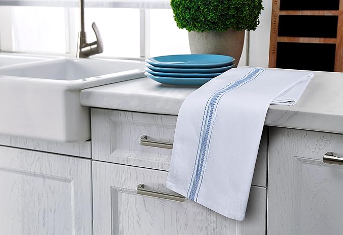 Utopia Towels Blue Dish Towels 100% Ring Spun Cotton Highly Absorbent &