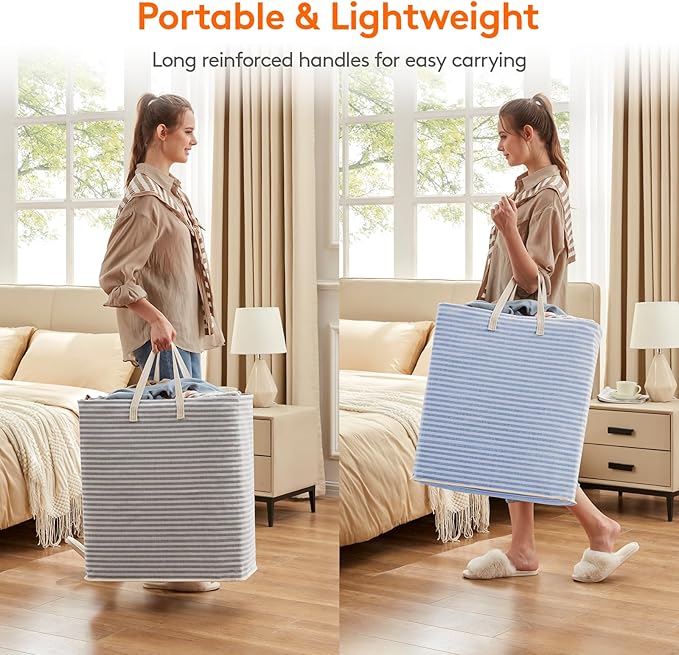 Lifewit 2 Pack Laundry Hamper Large Collapsible Laundry Baskets, Freestanding