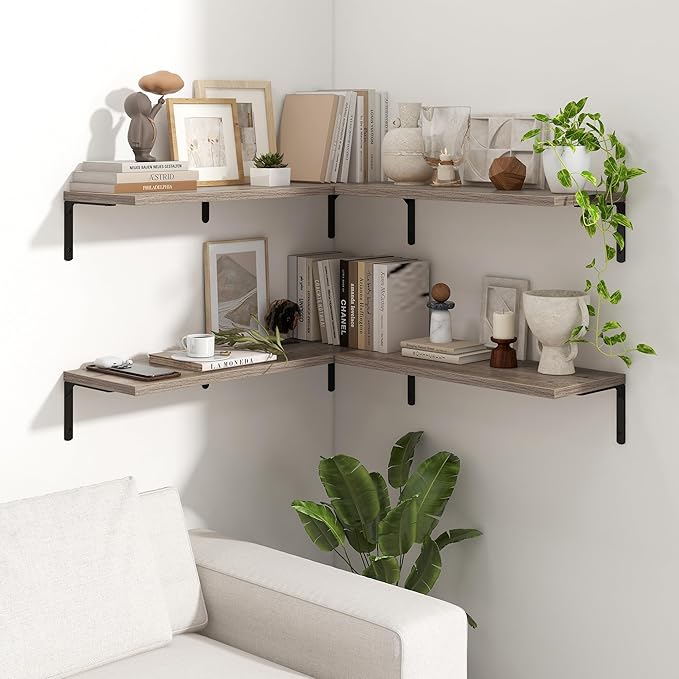 Fun Memories Deep Floating Shelves, 32W x 8D Floating Shelves Set of 2
