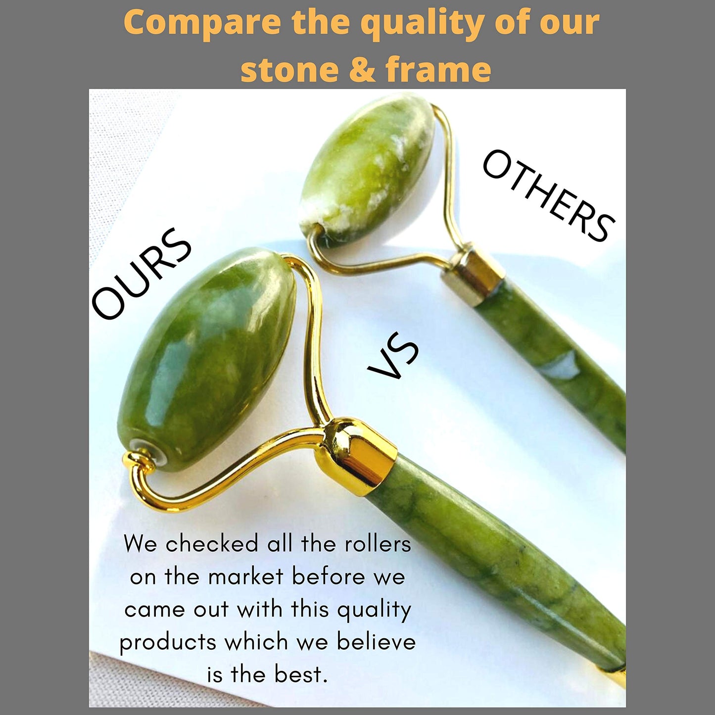 100% Authentic Jade Roller and Gua Sha Set for face I Derma Roller I Facial Tools I Real Guasha I Premium Quality I Mother's Day Gift for wife