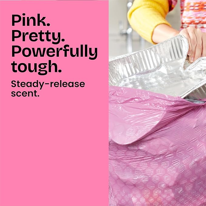 Glad Tall Kitchen Trash Bags 13 Gallon, MaxStrength Cherry Blossom Garbage Bags