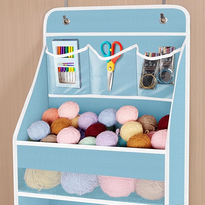 Univivi 5-Shelf Fabric Door Storage Over Door Hanging Organizer